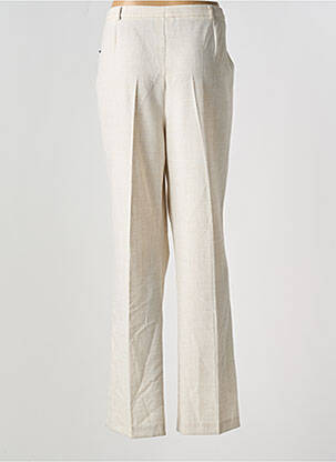 Pantalon droit taille élastique taille normale beige LISA CHESNAY femme