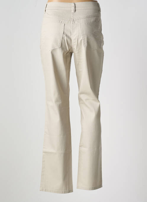 Jeans coupe droite stretch taille normale beige LEBEK femme
