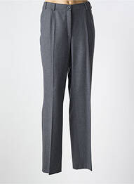 Pantalon droit fermeture zippée sous rabat boutonné taille normale gris GARDEUR femme