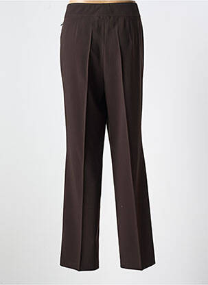 Pantalon droit tissage crêpe taille normale marron GARDEUR femme