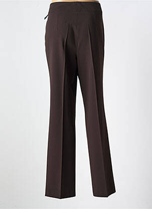 Pantalon droit tissage crêpe taille normale marron fonce GARDEUR femme