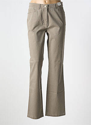 Pantalon droit stretch taille normale beige GARDEUR femme