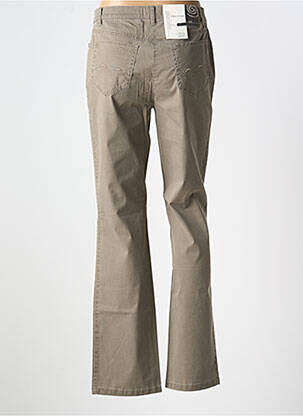 Pantalon droit stretch taille normale beige GARDEUR femme