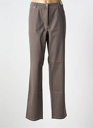Pantalon droit stretch taille normale marron GARDEUR femme