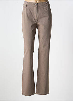 Pantalon droit stretch taille normale marron GARDEUR femme