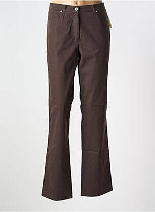 Pantalon droit stretch taille normale marron GARDEUR femme