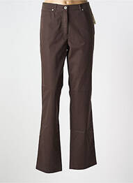 Pantalon droit stretch taille normale marron GARDEUR femme