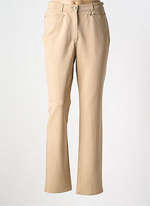Pantalon droit stretch taille normale beige GARDEUR femme