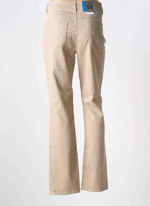 Jeans coupe droite beige GARDEUR pour femme