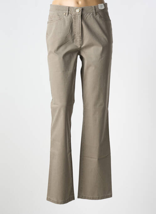 Pantalon droit beige GARDEUR pour femme