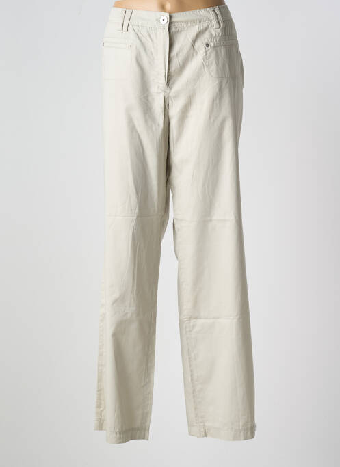 Pantalon droit beige GARDEUR pour femme