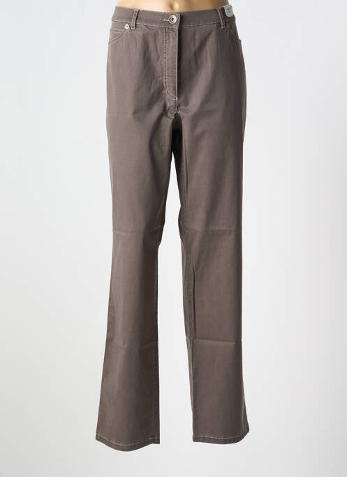 Pantalon droit marron GARDEUR pour femme