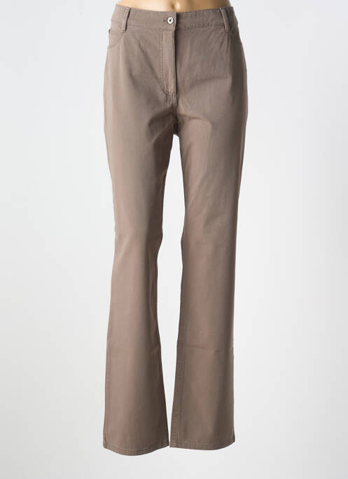 Pantalon droit marron GARDEUR pour femme