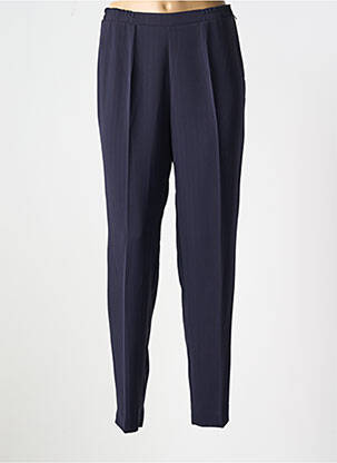 Pantalon droit taille à pinces taille haute bleu GRIFFON femme