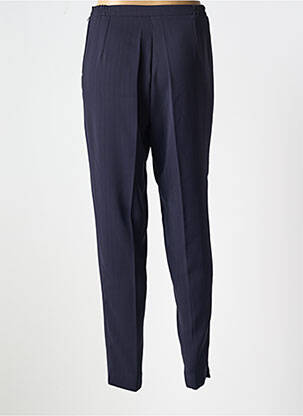 Pantalon droit taille à pinces taille haute bleu GRIFFON femme