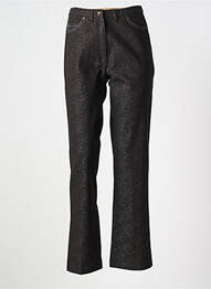 Pantalon slim taille élastique taille normale marron GUY DUBOUIS femme