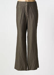 Pantalon flare taille à pinces marron HUCKE WOMAN femme