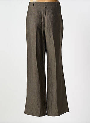 Pantalon flare taille à pinces marron HUCKE WOMAN femme