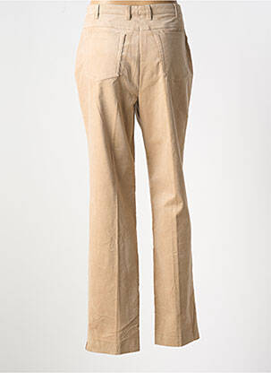 Pantalon droit stretch taille haute beige HUCKE WOMAN femme