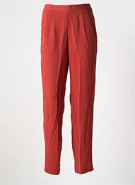 Pantalon slim taille élastique taille haute orange INTUITION femme