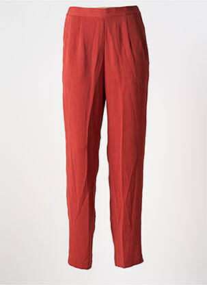 Pantalon slim taille élastique taille haute orange INTUITION femme