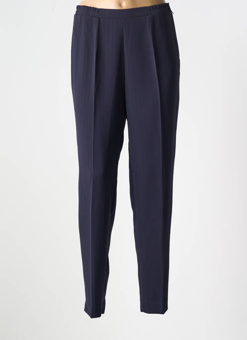 Pantalon droit taille à pinces taille haute bleu GRIFFON femme