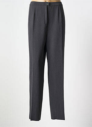 Pantalon droit fermeture zippée sous rabat boutonné taille normale gris KARTING femme