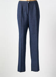 Pantalon droit tissage crêpe taille normale bleu KARTING femme