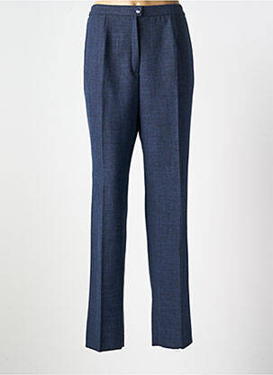 Pantalon droit tissage crêpe taille normale bleu KARTING femme