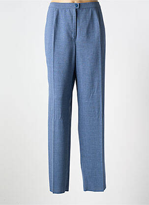 Pantalon droit tissage crêpe taille normale bleu KARTING femme