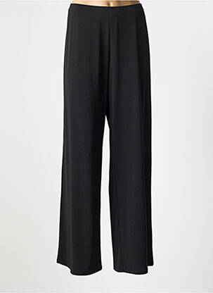 Pantalon droit tissage popeline taille normale noir KARTING femme