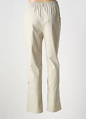 Pantalon droit stretch taille normale beige K'TENDANCES femme