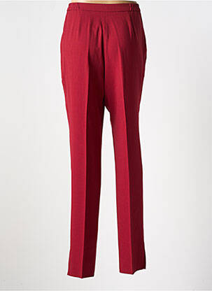 Pantalon droit tissage crêpe taille normale rouge KARTING femme