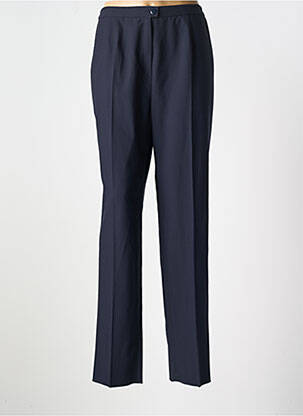 Pantalon droit tissage popeline taille normale bleu KARTING femme