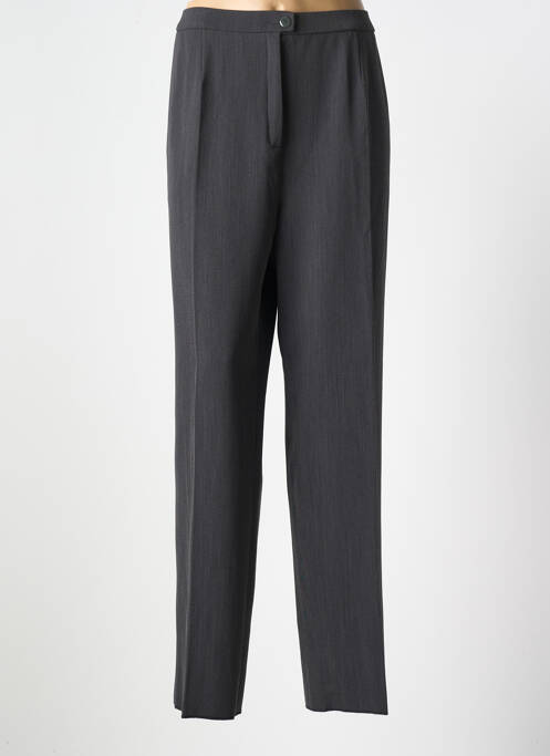 Pantalon droit fermeture zippée sous rabat boutonné taille normale gris KARTING femme