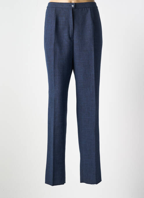 Pantalon droit fermeture zippée sous rabat boutonné taille normale bleu KARTING femme