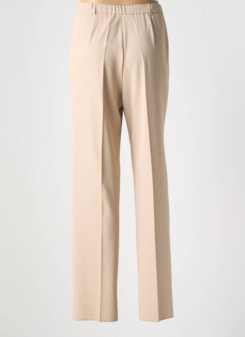 Pantalon droit fermeture zippée sous rabat boutonné taille normale beige KARTING femme