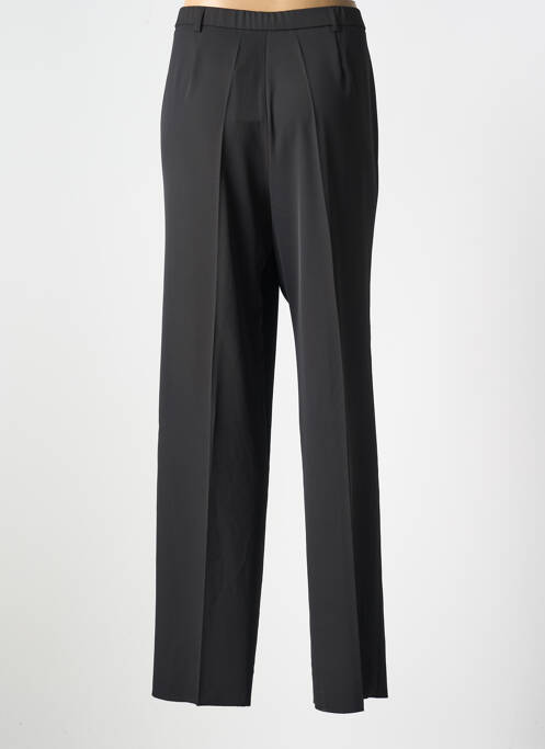 Pantalon droit fermeture zippée sous rabat boutonné taille normale noir KARTING femme