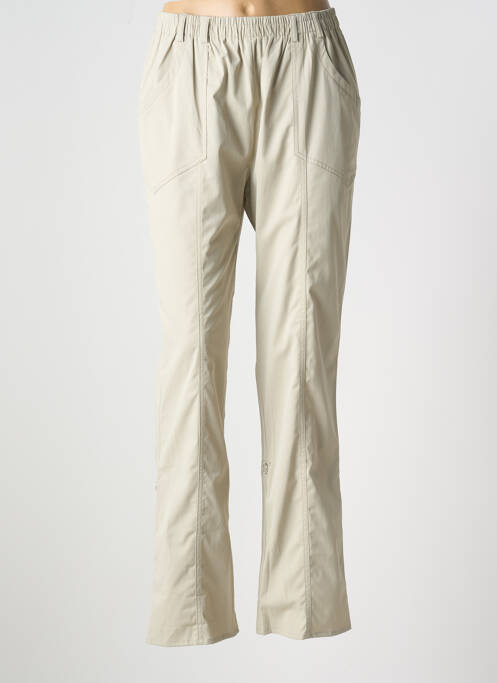 Pantalon droit beige K'TENDANCES pour femme