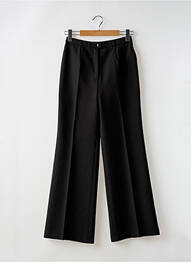 Pantalon large fermeture zippée sous rabat boutonné taille normale noir KARTING femme