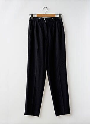 Pantalon slim tissage popeline taille normale noir HUCKE WOMAN femme