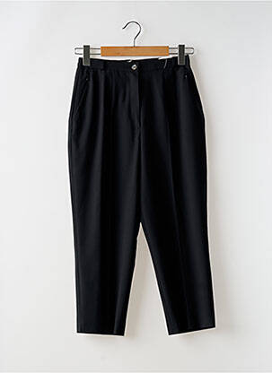Pantacourt tissage popeline taille normale noir HUCKE WOMAN femme