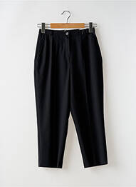 Pantacourt tissage popeline taille normale noir HUCKE WOMAN femme
