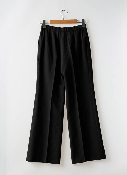 Pantalon large fermeture zippée sous rabat boutonné taille normale noir KARTING femme