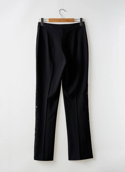 Pantalon flare taille à pinces taille haute noir DUO femme