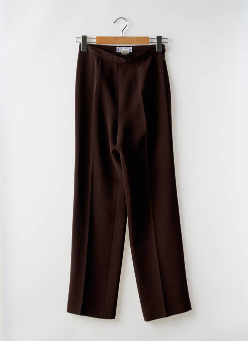 Pantalon droit marron FEDORA pour femme