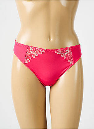 Tanga effet matière satinée rose PRIMADONNA femme