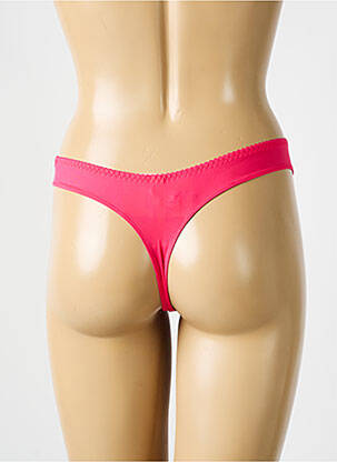 Tanga effet matière satinée rose PRIMADONNA femme