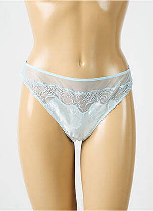 Tanga tissage satiné bleu LISE CHARMEL femme