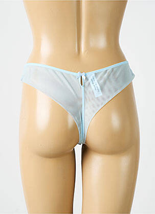 Tanga tissage satiné bleu LISE CHARMEL femme